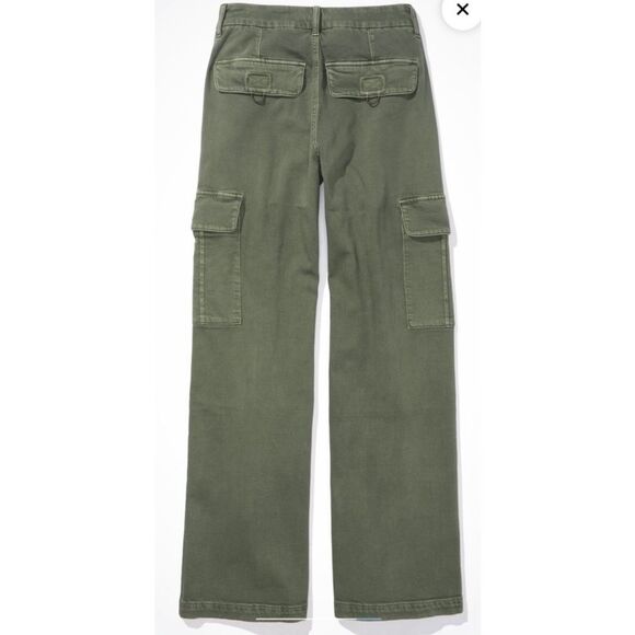 ✨AE Dreamy Drape Stretch Cargo Super High-Waisted Baggy Wide-Leg Sz 0 Pants✨ - Picture 5 of 9